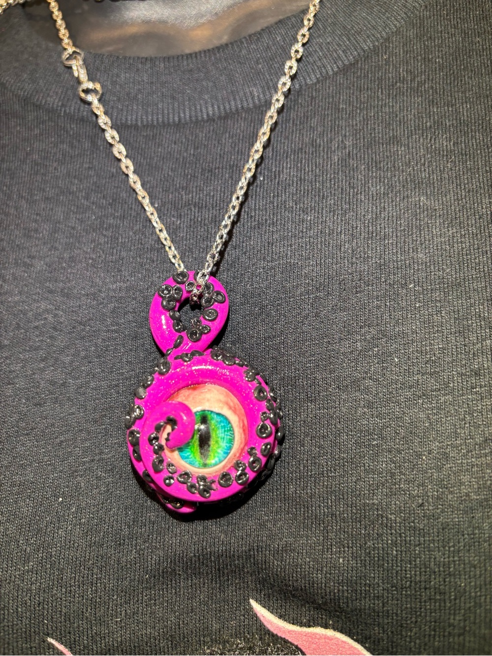 Handmade eyeball tentacle necklace